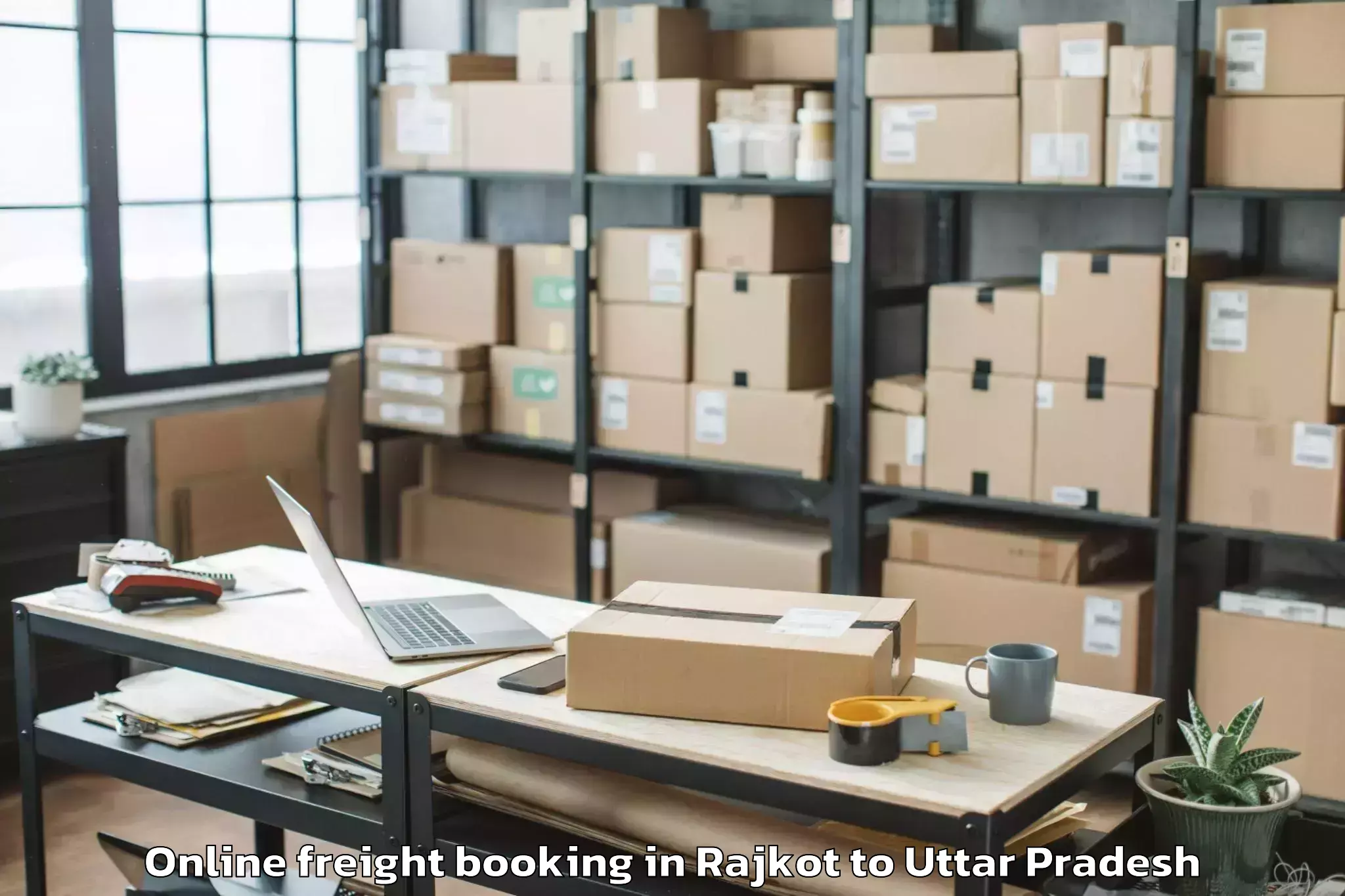 Book Rajkot to Jhusi Online Freight Booking Online